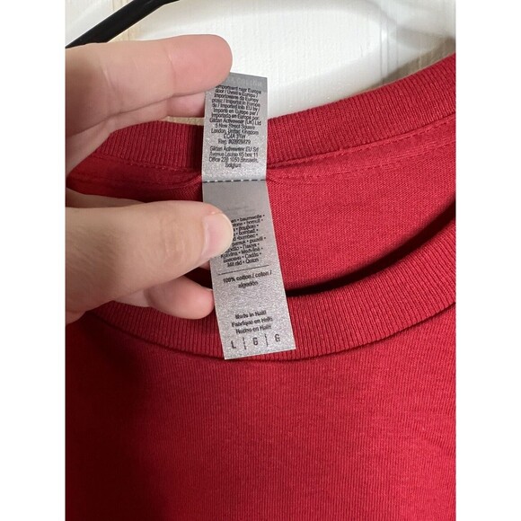 Gildan Men's Heavy Cotton T-Shirt, Style G500 Cardinal  Red Size Large NWOT - Picture 4 of 7